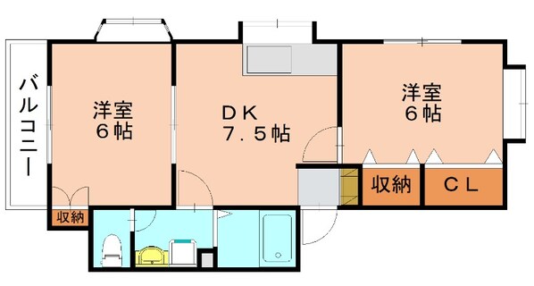 篠栗駅 徒歩6分 2階の物件間取画像